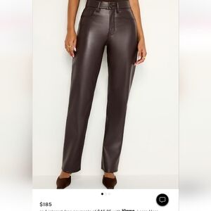 Good American Black Faux Leather Jeans size 2 - 26